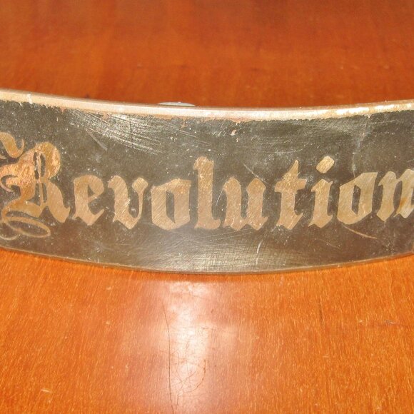Fosterweld Revolution Belt Buckle Brushed Nickel Punk Style - Picture 5 of 10